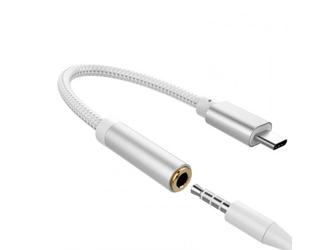 Redukce z USB-C na 3,5 mm jack, nylon-kov