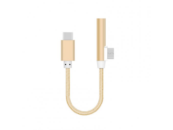 Rozdvojka z USB-C na 3,5 mm jack a USB-C