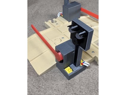 Level crossing gates and warning lights and bells for wood railroad Brio or Lillabo - DIY kit.