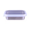 Metal lunch box with silicone lid 1