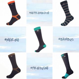Nepremokavé ponožky na zimu - vysoké a teplé, s merinom a bambusovými vláknami na lepšie odvádzanie potu. Ideálne na...