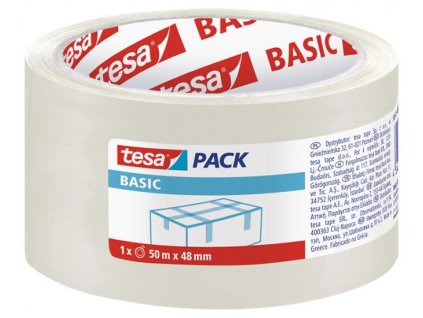 Tesa Pack Basic - balící páska 48mm x 50m průhledná