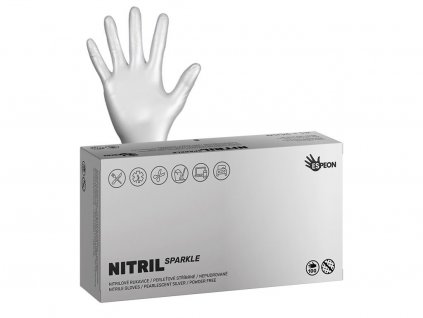 nitrilove rukavice perletove stribrne