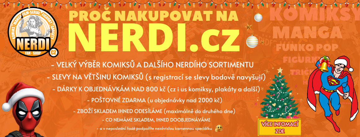 NERDI.CZ - e-shop kamenné prodejny COMICS SHOP: KOMIKSOVÝ KRÁM Brno - komiksy cz+en, figurky, Funko POP, plakáty, trička, hrníčky, klíčenky a další merch pro geeky a nerdy
