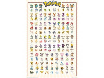 pokemon kanto 151 maxi poster 1.16
