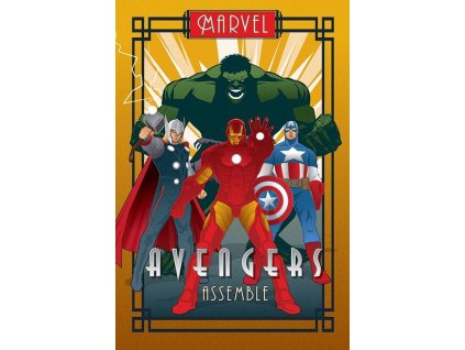 Plakát: Marvel Deco - Avengers