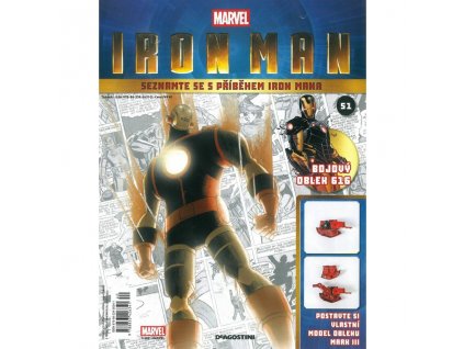 Figurka - stavebnice: IRON MAN #051 (časopis s přílohou)