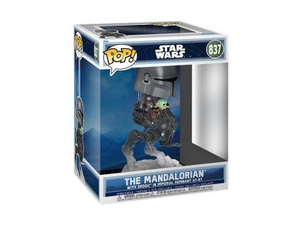 Figurka POP: The Mandalorian - Mandalorian w/Grogu in AT-RT