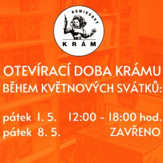 Hola Hola❗😊 V pátek na 1. MÁJE 💥 máme v Komiksovém krámě na brněnském Svoboďáku 16 a Panské 6 🏢 OTEVŘENO❗ Zastavte se k...