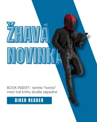 Novinka na eshopu. Tenhle motorkář 🏍️ s 📚 skvěle zapadne mezi tvé knihy ❤️🔥 již brzy i v další barvě. #knihy...