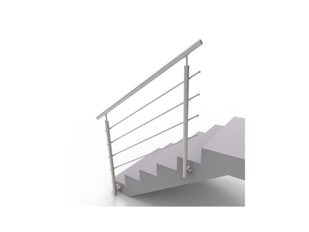 Nerezové zábradlí na schody - set (délka:1500 x výška:900mm)