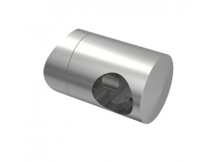 Úchyt s bočním průchodem pro tyč Ø12,0 mm / pro sloupek Ø50,8 mm, nerezová ocel AISI 304, brus