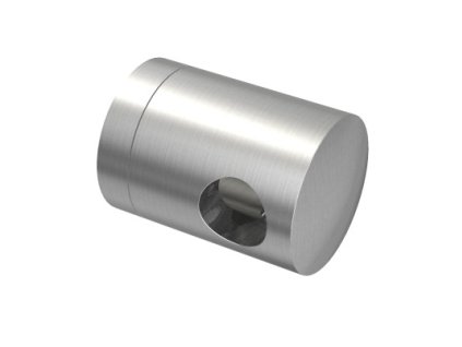 Úchyt s bočním průchodem pro tyč Ø10,0 mm / pro profil (plochý povrch), nerezová ocel AISI 304, brus