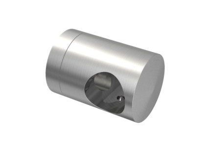 Úchyt s bočním průchodem pro tyč Ø14,0 mm / pro profil (plochý povrch), nerezová ocel AISI 304, brus