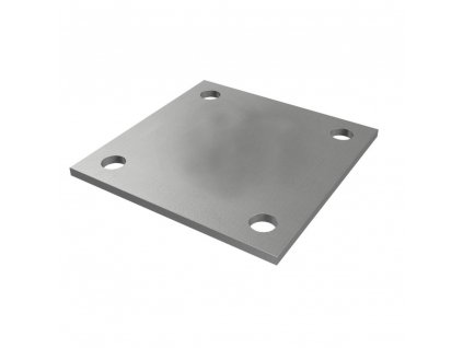 Montážní deska 90 x 90 x 4 mm, nerezová ocel AISI 304, surová