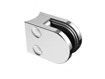 Nerezový držák skla 50 x 40 mm, pro sloupek pr. 42.4 mm
