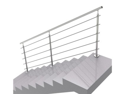 Nerezové zábradlí na schody - set (délka:3000 x výška:1000mm)