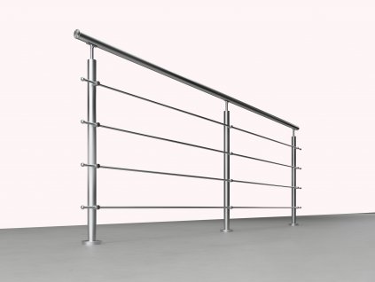 Nerezové zábradlí na schody - set (délka:3000 x výška:900mm) LESK