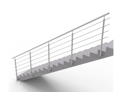 Nerezové zábradlí na schody- set (délka:6000 x výška:1000mm)