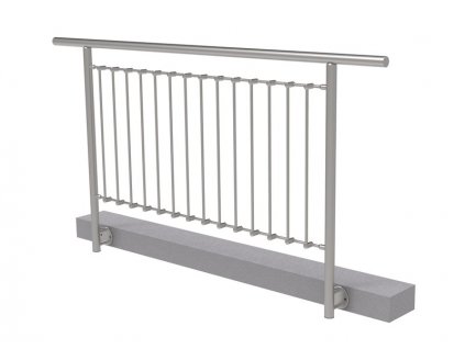 Nerezové zábradlí - set (délka:2000 x výška:1000mm) - základní modul