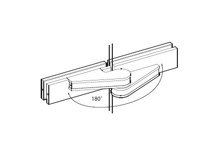 Pant (sklo/sklo) s odsazenou osou otáčení pro skleněné dveře typ 49241