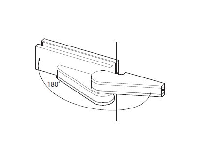 Pant (sklo/stěna) s odsazenou osou otáčení pro skleněné dveře typ 49342