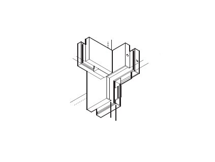 Rohový držák skla 3D levý s dorazem pro skleněné dveře typ 54616