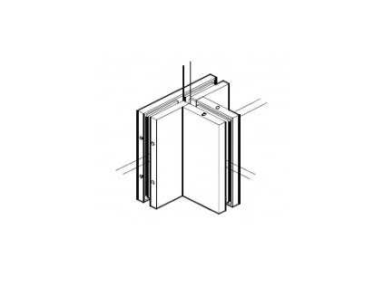 Držák šesti skel pro skleněné dveře typ 56590