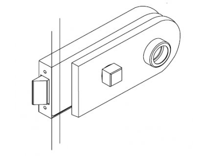 Zámek WC pro skleněné dveře typ 15216