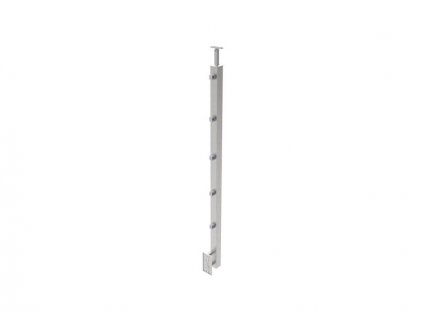 Sloupek 40x40mm s bočním kotvením se 5 úchyty pro hranaté úchyty 10x10mm