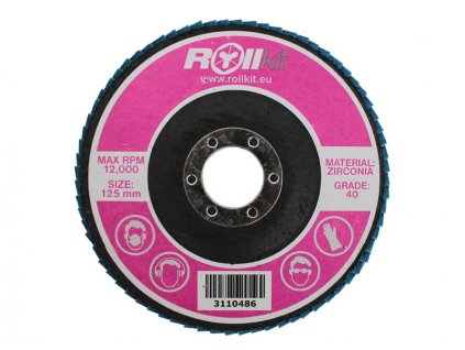 Kotouč lamelový INOX, D125, d22,2, t7,25 mm, P40