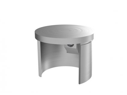 Záslepka pro madlo na sklo Ø48,3mm - AISI304, broušená