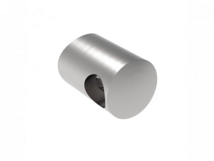 Úchyt s bočním průchodem pro tyč O12,0 mm / pro sloupek O48,3 mm, nerezová ocel AISI 304 - brus