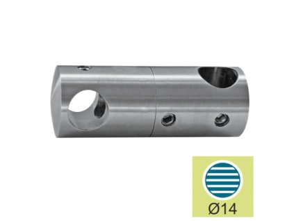 Nerezový držák svislé výplně pro tyč pr. 12/ pr. 14 mm, AISI 304 - brus