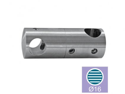 Nerezový držák svislé výplně pro tyč pr. 12/ pr. 16 mm, AISI 304 - brus