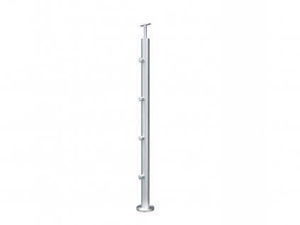 Konfigurátor - nerezový sloupek O42,4mm - 4 x výplň O12mm, AISI 304 na nakloněnou rovinu