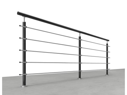 Nerezové zábradlí - set (délka:3000mm x výška:1000mm), black-PVD