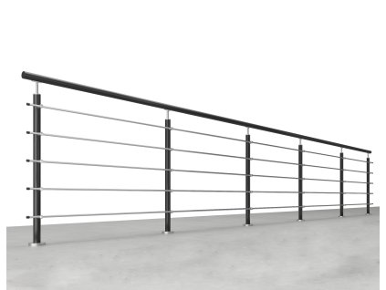 Nerezové zábradlí - set (délka:7500mm x výška:1000mm), black-PVD
