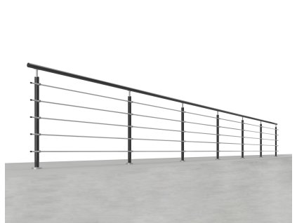 Nerezové zábradlí - set (délka:9000mm x výška:1000mm), black-PVD