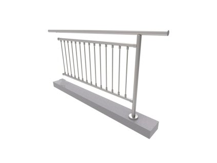 Nerezové zábradlí - set (délka:2000 x výška:1000mm) - modul rozšíření