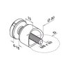 Bodový držák skla pro sloupek pr. 42.4 mm, AISI 304