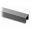 Hliníkové madlo 20 x 22 x 2500 mm mm, pro sklo 17,52 mm