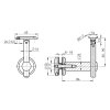Nastavitelná podpora zábradlí s O42,4 mm pro montáž na sklo - Hahn - aisi316 brus