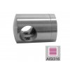 Spojnicový úchyt pro tyč O10,0 mm / pro profil (plochý povrch), nerezová ocel AISI 316 -brus