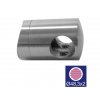 Spojnicový úchyt pro tyč O12,0 mm / pro sloupek O48,3 mm, nerezová ocel AISI 316 - brus