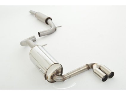 Nerezový výfuk vedený na střed vozu pro VW Lupo, střed. a konc. díl.