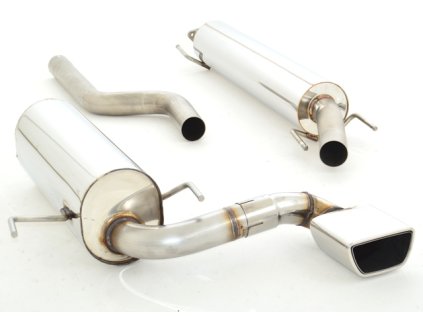 Středový a koncový díl výfuku na střed vozu 63,5 mm - NEREZ