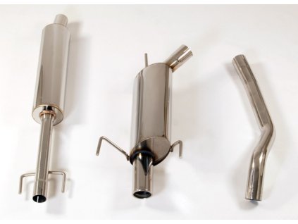 Corsa C - Nerezový výfuk - středový a koncový díl - 63.5 mm