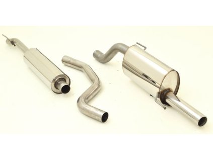 Corsa D - Nerezový výfuk - středový a koncový díl - 63,5 mm