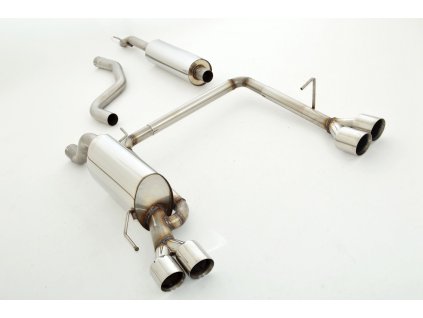 Corsa D - Nerezový výfuk Duplex - středový a koncový díl - 63,5 mm